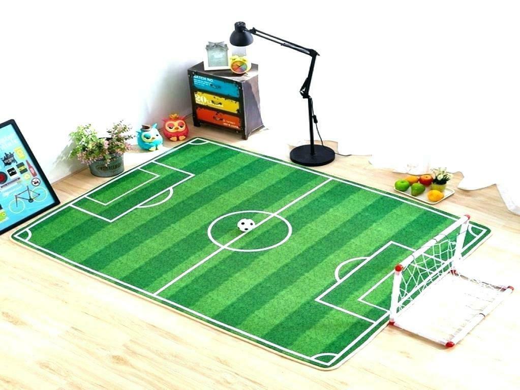 Kids Soccer Pitch Rug Mat Modern Design Play Nursery Non Slip Kids Soccer Pitch Rug Mat Modern Design